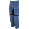 Milwaukee Leather MDM5015 Men's Classic Fit Blue Denim Motorcycle Rider Racing Pants w/ CE Armor on Knees