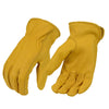 Xelement XG37550 Men's Yellow Unlined Full Grain Deerskin Gloves