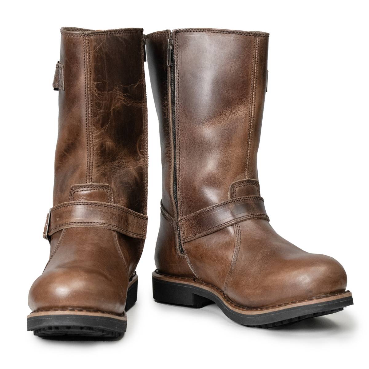 Milwaukee Leather MBM9064 Men's Antique Brown Classic Engineer Motorcycle Riding Boots