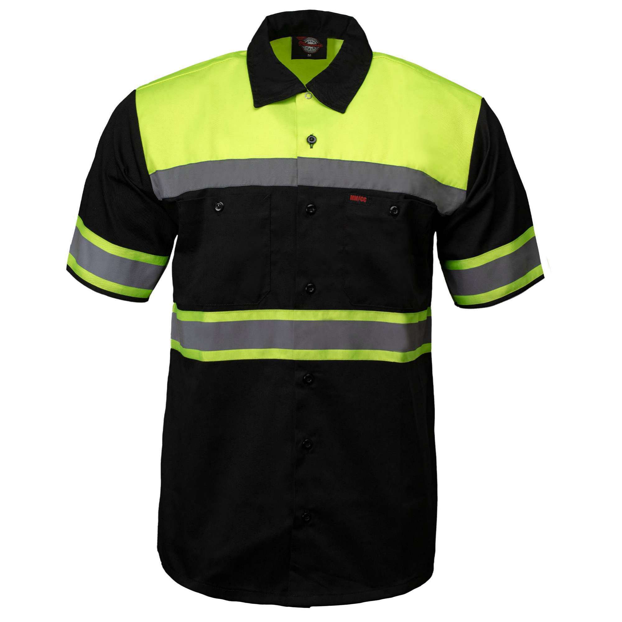 Milwaukee Motorcycle Clothing Co. Men’s Safeway Green/Black Mechanic Rider Ready Shirt w/ Reflective Strip MDM11613