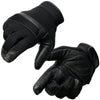 Milwaukee Leather MG7503 Men's Black Leather  i-Touch Screen Compatible Mesh Racing Motorcycle Hand Gloves W/ Reflector