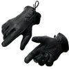 Milwaukee Leather MG7745 Women's Black Deerskin ’I - Touchscreen Compatible’ Laced Wrist Motorcycle Hand Gloves W/ Gel Palm