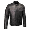 Milwaukee Leather USA MADE MLJKM5003 Men's Black Echo Premium Leather Motorcycle Jacket with Reflective Piping