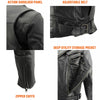 Milwaukee Leather MLM1570 Men’s Black Premium Naked Cowhide Leather Utility Pocket Motorcycle Jacket