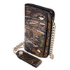 Milwaukee Leather MLW7803 Men's 6” Camouflage Bi-Fold Leather Wallet w/ Anti-Theft Stainless Steel Chain