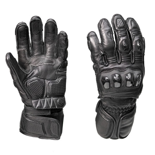 MMCC Men's Vader Racing Style Premium Leather Gauntlet Glove w/ i-Touch Technology - MMC70000