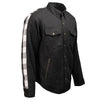 Milwaukee Leather Men’s Two-Tone CE Armored Flannel - Solid Front / Plaid Back - Reinforced w/ Aramid Fibers - MPM1673