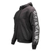 Milwaukee Leather Men's Bare Bones Black Reflective Skull CE Armored Riding Hoodie, Shoulder and Elbow Armor - MPM1797