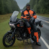 Milwaukee Leather MPM9510 Men's Black and Orange Motorcycle Water Resistant Rain Suit w/ Hi-Vis Reflective Tape