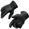 Milwaukee Leather SH734 Men's Black Thermal Lined Leather Motorcycle Hand Gloves W/ Sinch Wrist Closure