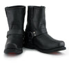 Xelement 1436 Men's 'Butch' Black Leather Short Harness Motorcycle Boots