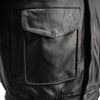 Milwaukee Leather LKM1704 Men's Classic Aviator Style Bomber Black Leather Fashion Coat Jacket
