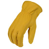 Xelement XG37550 Men's Yellow Unlined Full Grain Deerskin Gloves