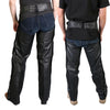 Hot Leathers CHM1003 Black Heavyweight Braided Uni-Sex Leather Chaps