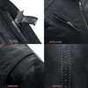 Hot Leathers JKL1028 Studs and Fringe Ladies Black Carry Conceal Leather Jacket