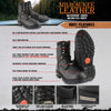 Milwaukee Leather Men's Black Wide Width 7-inch Lace to Toe Full-Waterproof Leather Boots MBM9036WP