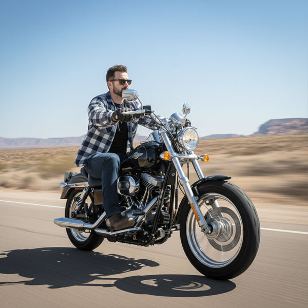 Milwaukee Leather MDM5008 Men's Blue 5 Pocket Tear Resistant Motorcycle Denim Jeans Infused w/ Aramid Fibers