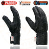 Milwaukee Leather MG7534 Men's Black Deerskin Gauntlet Motorcycle Hand Gloves W/ Wrist Strap & Sinch Closure