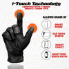 Milwaukee Leather MG7770 Women's Black Leather ’I - Touchscreen Compatible’ Laced Wrist Motorcycle Hand Gloves W/ Gel Palm