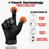 Milwaukee Leather MG7771 Women's Black/ Purple ’I - Touchscreen Compatible’ Laced Wrist Motorcycle Hand Gloves W/ Gel Palm