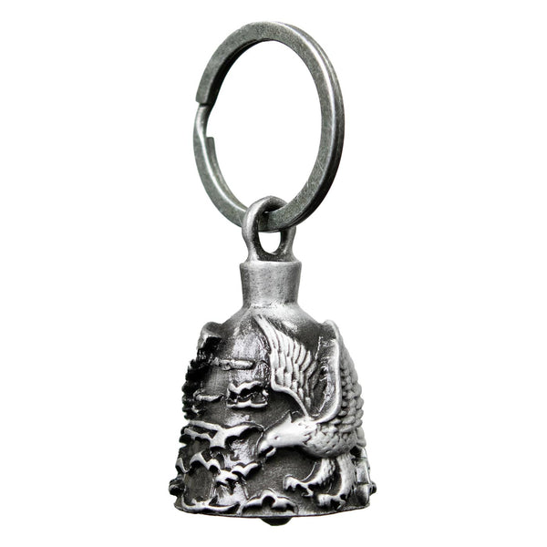 Milwaukee Leather MLB9005 'Eagle' Motorcycle Good Luck Bell | Key Chain Accessory for Bikers