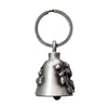 Milwaukee Leather MLB9053 'Bull Dog & Bike' Motorcycle Good Luck Bell | Key Chain Accessory for Bikers