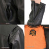 Milwaukee Leather MLM1506 Men's Black Premium Leather Motorcycle Jacket w/ Utility Pockets Cool-Tec Leather Treatement