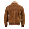 Milwaukee Leather Vintage SFM1818 Men's Classic Beige Suede Leather Fashion Coat Jacket w/ Front Zipper Closure