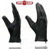 Milwaukee Leather SH226D Men's Black Unlined Leather Lightweight Motorcycle Hand Gloves W/ Wrist Zipper Closure