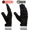 Milwaukee Leather SH761 Men's Black Textile Padded Knuckle Mechanics Gloves with Amara Palm