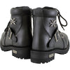 Xelement 2469 Women's Ultimate Black Leather Advanced LaceUp Motorcycle Biker Boots