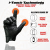 Milwaukee Leather MG7501 Men's Black Leather i-Touch Screen Compatible Gel Palm Motorcycle Gloves W/ Protective Knuckle