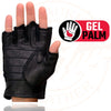 Milwaukee Leather SH851 Men's USA Deer Skin Leather Black Gel Padded Palm Fingerless Motorcycle Riders Gloves