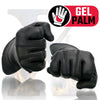 Xelement XG7700 Women's Black Leather Gel Palm Lightweight Motorcycle Hand Gloves W/ Open Wrist Expansion