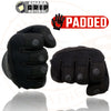 Milwaukee Leather SH761 Men's Black Textile Padded Knuckle Mechanics Gloves with Amara Palm