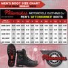Milwaukee Motorcycle Clothing Co. MB440 Men's Throttle Regular Width 6" Black Dual-Zip Leather Motorcycle Boots