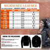 Milwaukee Leather MLL2516 Black Leather Rub-Off Leather Jacket with Hoodie for Women