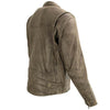 Milwaukee Leather MLM1503 Men's Distressed Brown Racer Motorcycle Vented Leather Rider Jacket