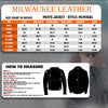 Milwaukee Leather MLM1504 Men's Black ‘The Skelly Racer’ Premium Moto Leather Jacket