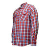 Milwaukee Leather MNG11670 Men's Red, Blue and White Long Sleeve Cotton Flannel Shirt