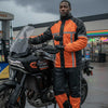 Milwaukee Leather MPM9510 Men's Black and Orange Motorcycle Water Resistant Rain Suit w/ Hi-Vis Reflective Tape