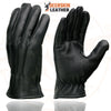 Milwaukee Leather SH865 Men's Black Thermal Lined Deerskin Motorcycle Hand Gloves W/ Sinch Wrist Closure