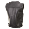 Xelement XS1927 Men's 'Road King' Black Motorcycle Leather Biker Vest