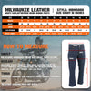 Milwaukee Leather MDM5008 Men's Blue 5 Pocket Tear Resistant Motorcycle Denim Jeans Infused w/ Aramid Fibers