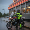 Milwaukee Leather MPM9510 Men's Black and Neon Green Motorcycle Water Resistant Rain Suit w/ Hi-Vis Reflective Tape