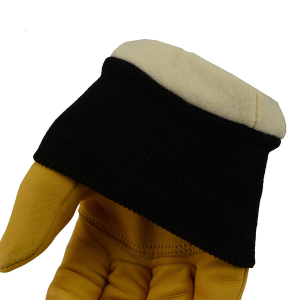 Xelement XG37546 Men's Yellow Full Grain Deerskin Leather Gloves