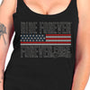 Hot Leathers GLC2443 Ladies 'Ride Forever, Forever Free' US Flag with Bling Black Tank Top Shirt