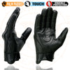 Milwaukee Leather MG7501 Men's Black Leather i-Touch Screen Compatible Gel Palm Motorcycle Gloves W/ Protective Knuckle