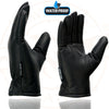 Milwaukee Leather MG7523 Men's Black Leather Waterproof Cruiser Motorcycle Hand Gloves