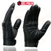 Milwaukee Leather MG7535 Men's Black Leather with Gel Palm Motorcycle Hand Gloves w/ Flex Knuckles